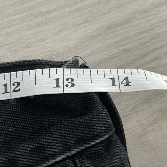 AGOLDE Cherie High Rise Straight Leg Jeans in Distortion Black Distressed 24 - Picture 11 of 15